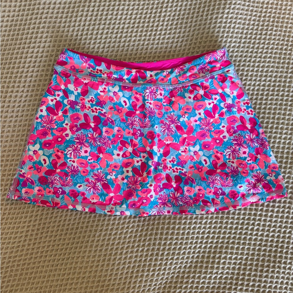 Lilly Pulitzer Pink and Blue Floral Skirt
